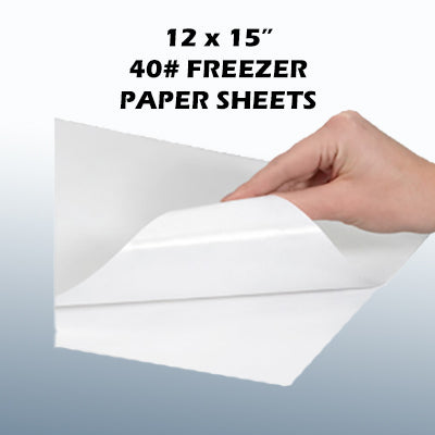 12 x 15" - 40 lb Basis Weight Freezer Paper Sheets - Approx. 2,600 sheets/bdl