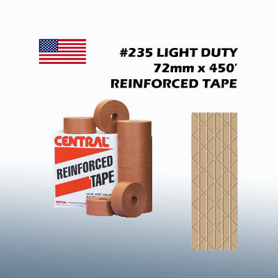 Intertape Central #235 K6044 72mm x 450' Light Duty Reinforced Tape