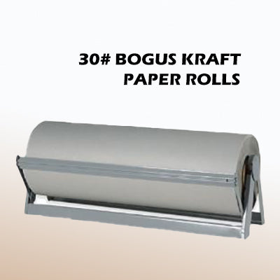 30 lb Basis Weight Bogus Kraft Paper Rolls - 1,200'/rl