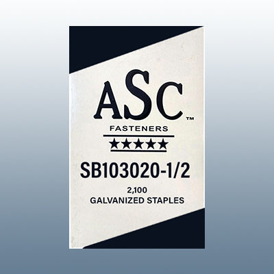 ASCSB103020 1/2" Staples (Used with ASCP50-10B) Case Quantity (20bx/cs)