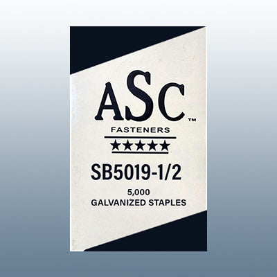 ASCSB5019 1/2" Staples (Used with ASCP50-5B) Case Quantity (20bx/cs)