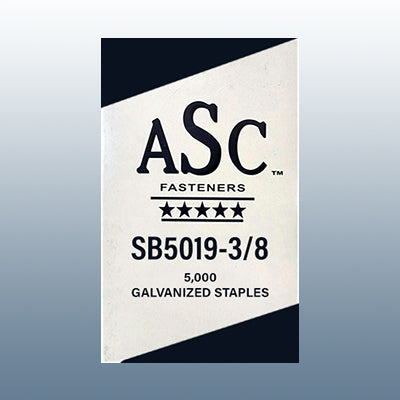ASCSB5019 3/8" Staples (Used with ASCP50-5B) Case Quantity (20bx/cs)