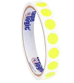Blank Circle Inventory Fluorescent Color Labels 2"