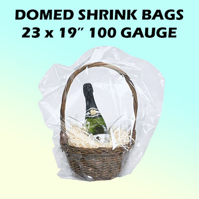 23 x 19" 100 Gauge Domed Shrink Bags 100/cs