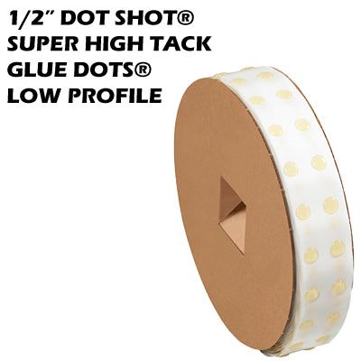 1/2" Dot Shot® Super High Tack Glue Dots® - Low Profile