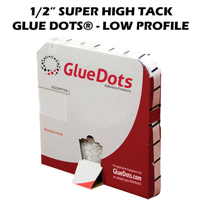 1/2" Super High Tack Glue Dots® - Low Profile