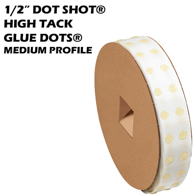 1/2" Dot Shot® High Tack Glue Dots® - Medium Profile