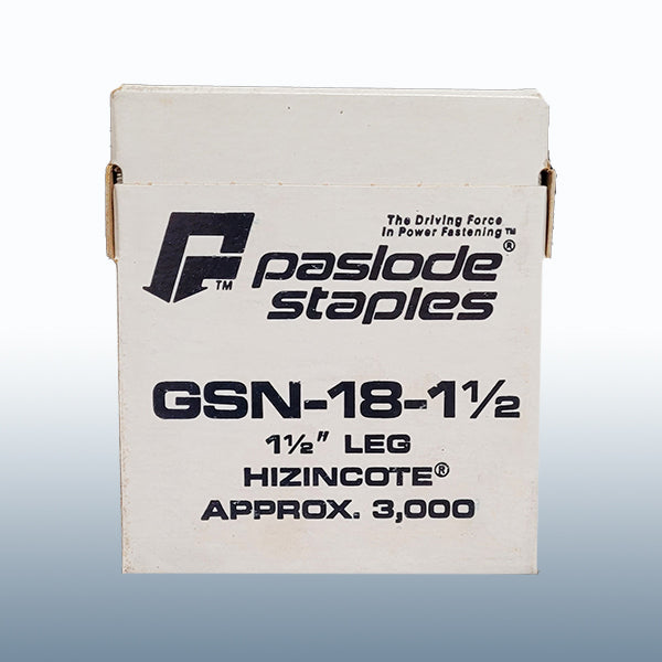GSN18 1-1/2" Paslode Staples Brite Basic 3,000/bx-Staple-Lamar Packaging Supplies Inc
