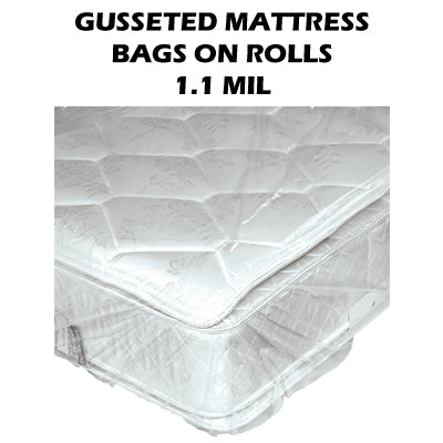 Gusseted Mattress Bags On Rolls - 1.1 Mil