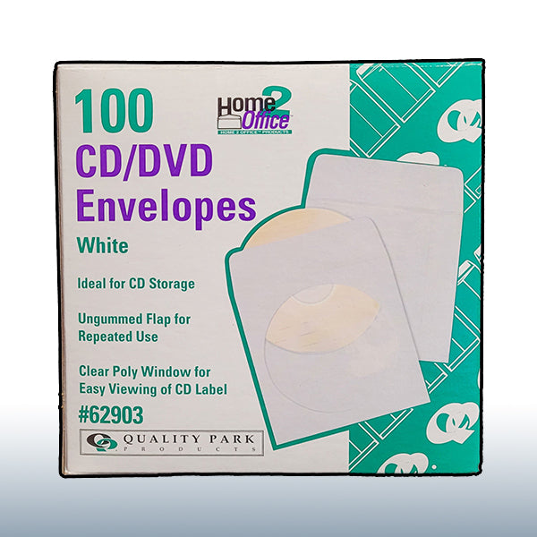 MM1170 Quality Park White CD/DVD Envelopes 100/bx-Staple-Lamar Packaging Supplies Inc