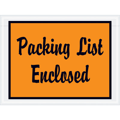 Full Face Envelopes with Script Font "Packing List Enclosed" 1,000/cs