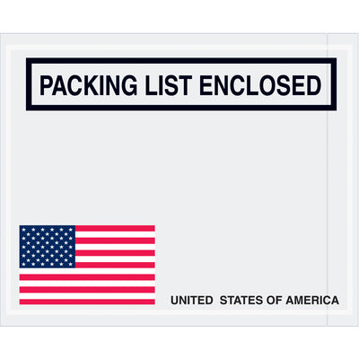U.S.A. "Packing List Enclosed" Envelopes 1,000/cs