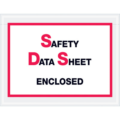 6-1/2 x 5" "Safety Data Sheet Enclosed" Envelopes 1,000/cs