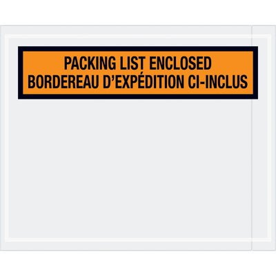 4-1/2 x 5-1/2" Bilingual (ENG/FR) "Packing List Enclosed" Envelopes 1,000/cs