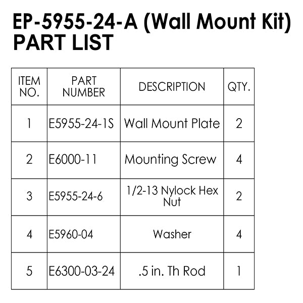 EP-5955-24-A Mounting Bracket for Kraft Paper Crumplers