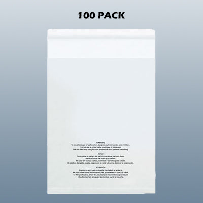12 x 15" thru 22 x 44" [ 1.5 Mil ] Resealable Suffocation Warning Bags (100 Pack)