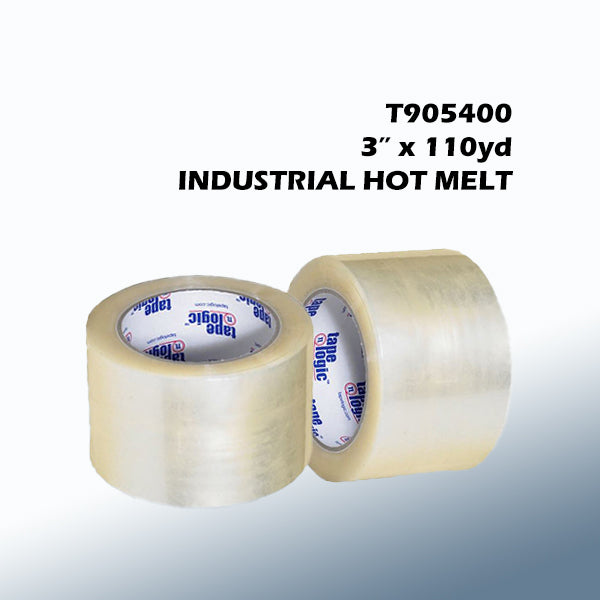 Tape Logic T905400 3" x 110yd Industrial Hot Melt Carton Sealing Tape