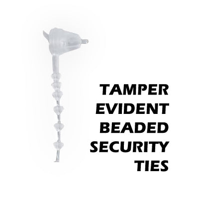 Tamper Evident Beaded Security Ties 5,000/bx