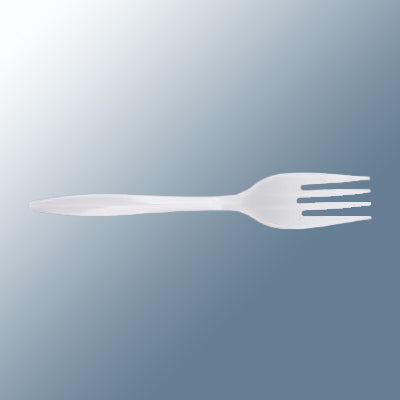 White Medium Weight Plastic Forks 1,000/cs