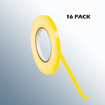 3/8" x 180yds Yellow Bag Tape (16 Pack)