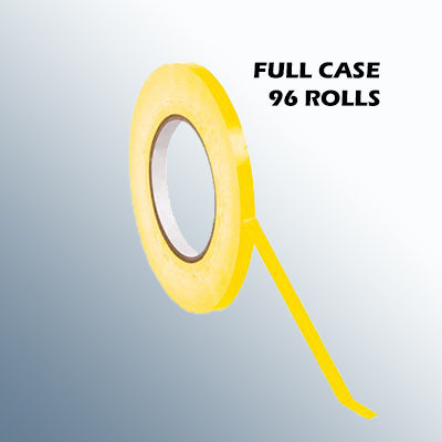 3/8" x 180yds Yellow Bag Tape 96rls/cs