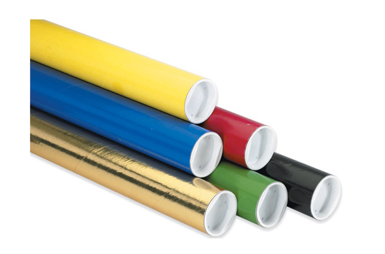 Colored Mailing Tubes with Caps (Full Case)