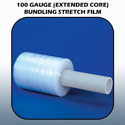 100 Gauge Clear Extended Core Bundling Stretch Film