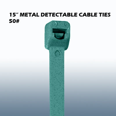 50lb Metal Detectable Cable Ties (15")