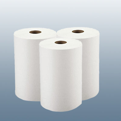 8" x 350' White Paper Towels 12rls/cs