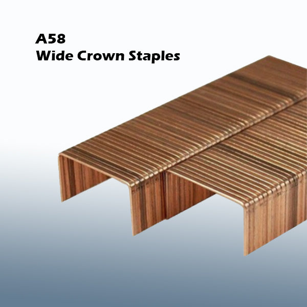 A58 Wide Crown Staples 20,000/cs