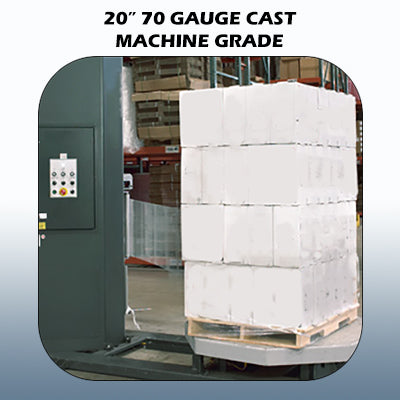 20" 70 Gauge x 6,500' Clear Cast Machine Stretch Film (Photo 1)