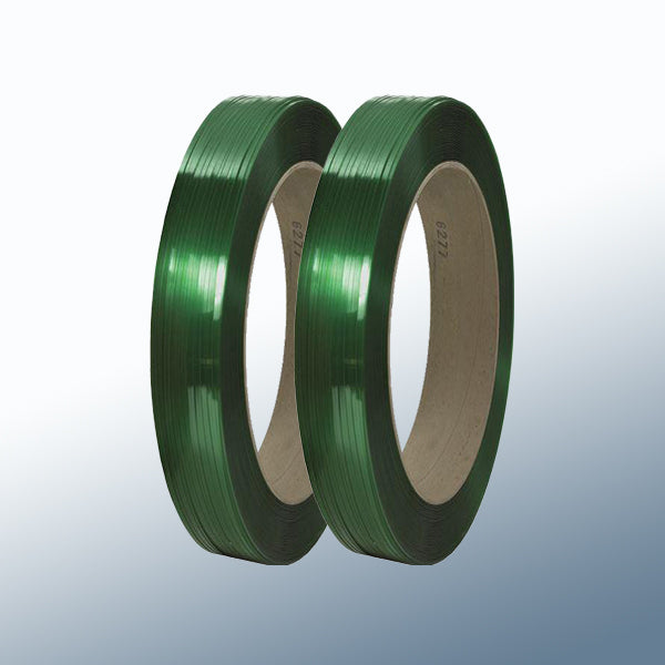 1/2" x .028 16 x 3" Core Green Polyester Strapping 2cls/cs ($65/cl)