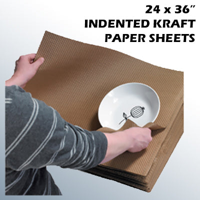 24 x 36 Indented Kraft Paper Sheets - Approx. 210 sheets/bdl