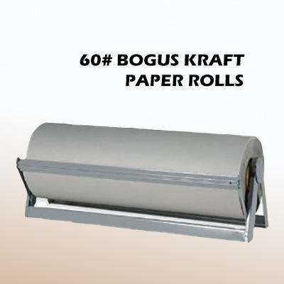 60 lb Basis Weight Bogus Kraft Paper Rolls - 600'/rl