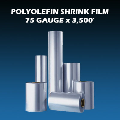 75 Gauge x 3,500' Polyolefin Shrink Film 1rl/cs