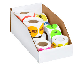 12" Deep White Bin Boxes-White Bin Boxes-Lamar Packaging Supplies Inc