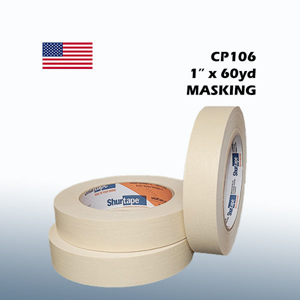 Shurtape CP106 1" x 60yd Masking Tape