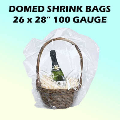 26 x 28" 100 Gauge Domed Shrink Bags 100/cs