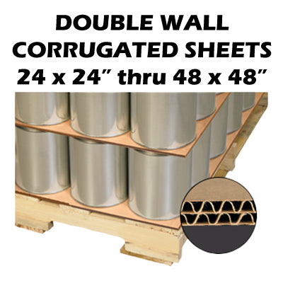 Double Wall Corrugated Sheets 24 x 24" thru 48 x 48"