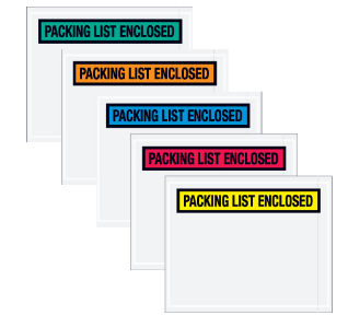 Panel Face Envelopes "Packing List Enclosed" (5 available colors) 1,000/cs