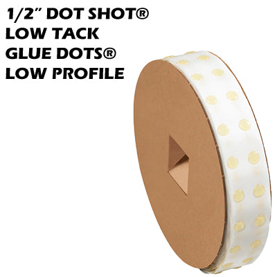 1/2" Dot Shot® Low Tack Glue Dots® - Low Profile