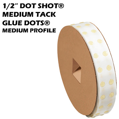 1/2" Dot Shot® Medium Tack Glue Dots® - Medium Profile