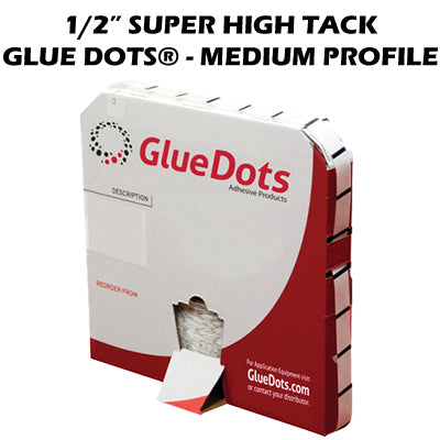 1/2" Super High Tack Glue Dots® - Medium Profile