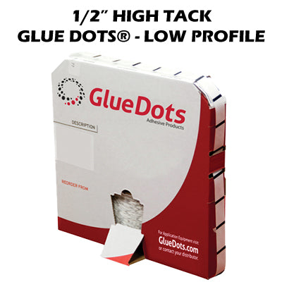 1/2" High Tack Glue Dots® - Low Profile