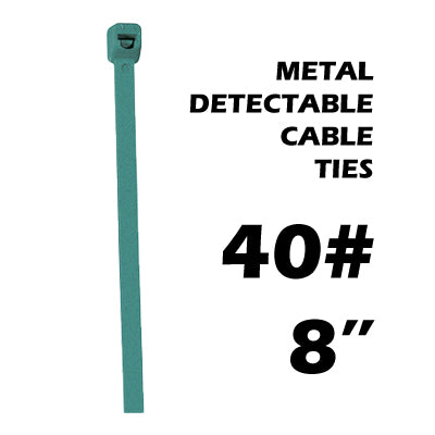 40# Metal Detectable Cable Ties (8")