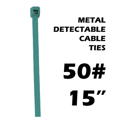 50# Metal Detectable Cable Ties (15")