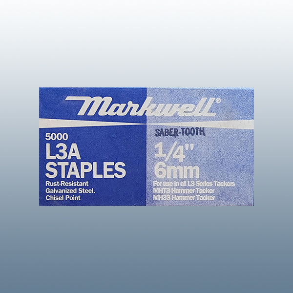 Markwell L3A 1/4" Staples (5,000/bx) (Image 1)