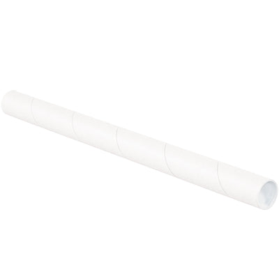 12-Pack Mailing Tubes with Caps, 2x15-Inch Kraft Paper Poster Tube