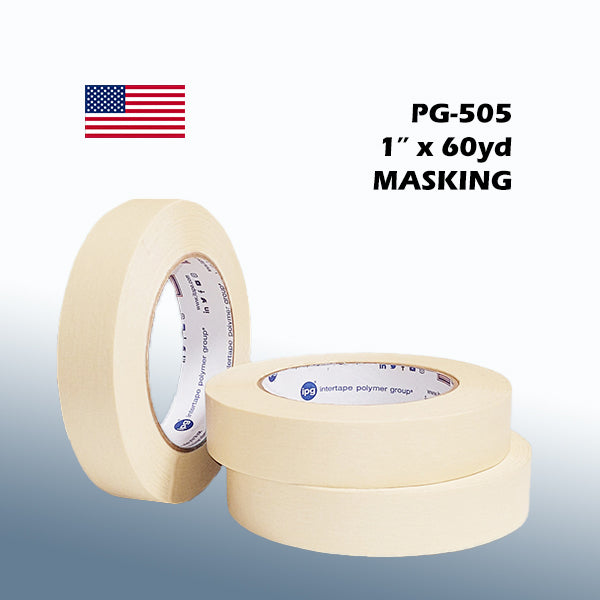 Intertape PG-505 1" x 60yd Masking Tape