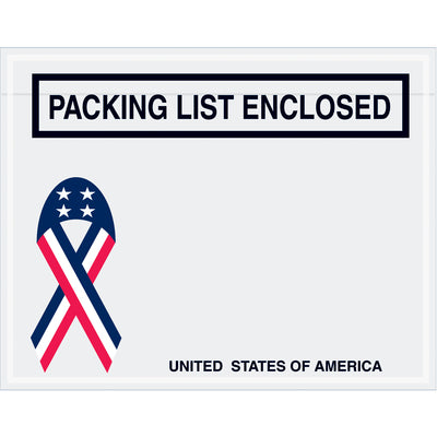 U.S.A. "Packing List Enclosed" Envelopes 1,000/cs